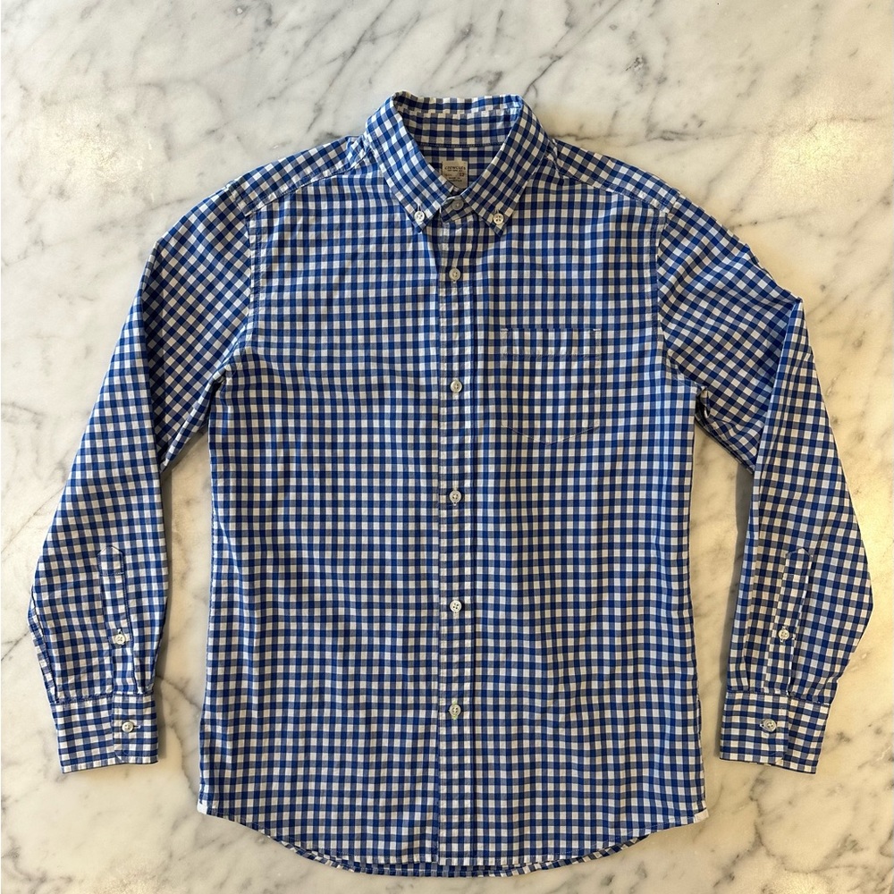 CREWCUTS Button Down Shirt - Size 12 Youth in a Blue Check